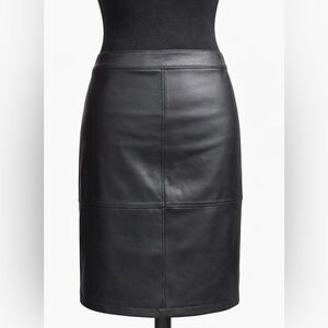 Black Faux Leather Mini Skirt Size S High Waisted Y2K Clubwear Bodycon Classic
